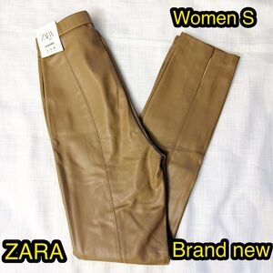 NWT ZARA Women faux leather Leggings size S